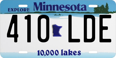 MN license plate 410LDE