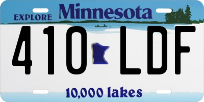 MN license plate 410LDF