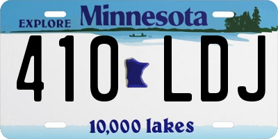 MN license plate 410LDJ