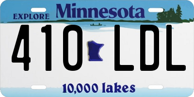 MN license plate 410LDL