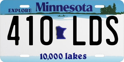 MN license plate 410LDS