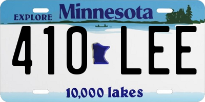 MN license plate 410LEE