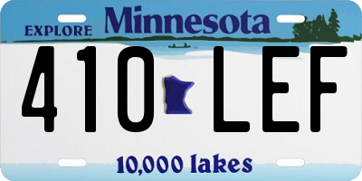 MN license plate 410LEF