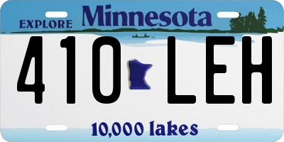 MN license plate 410LEH