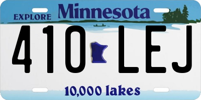 MN license plate 410LEJ