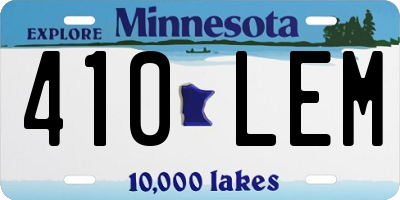 MN license plate 410LEM