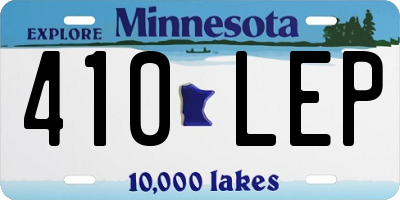 MN license plate 410LEP