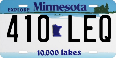 MN license plate 410LEQ