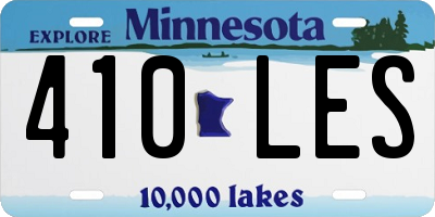 MN license plate 410LES