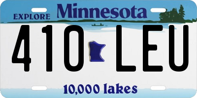 MN license plate 410LEU