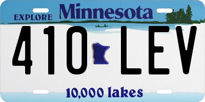 MN license plate 410LEV