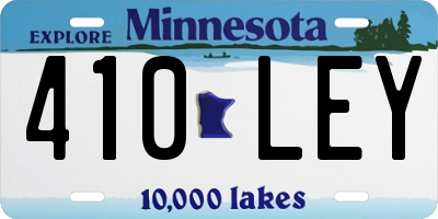 MN license plate 410LEY
