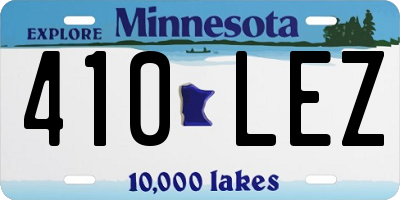 MN license plate 410LEZ