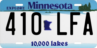 MN license plate 410LFA