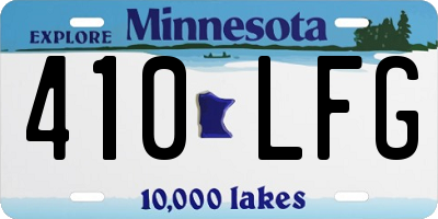 MN license plate 410LFG