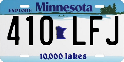 MN license plate 410LFJ