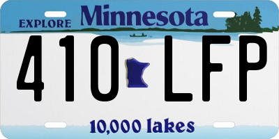 MN license plate 410LFP