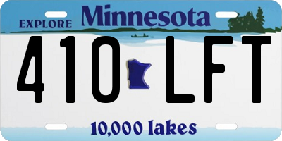 MN license plate 410LFT
