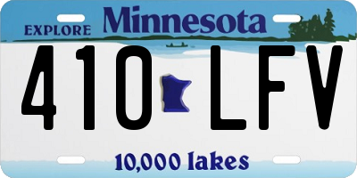 MN license plate 410LFV