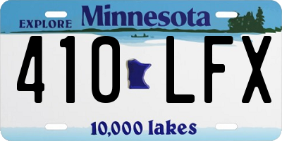 MN license plate 410LFX