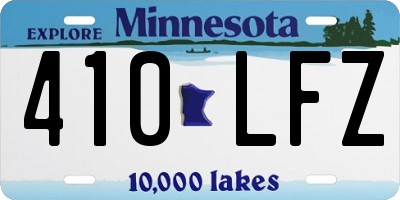 MN license plate 410LFZ