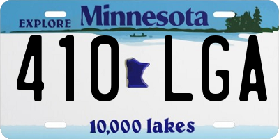 MN license plate 410LGA
