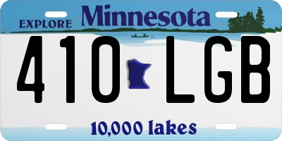 MN license plate 410LGB