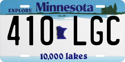 MN license plate 410LGC