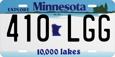 MN license plate 410LGG