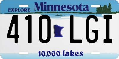 MN license plate 410LGI