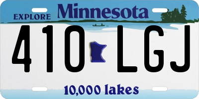 MN license plate 410LGJ