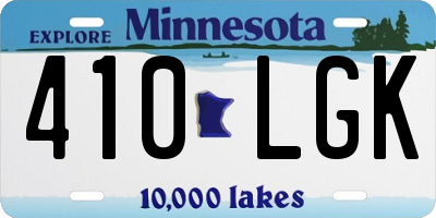 MN license plate 410LGK