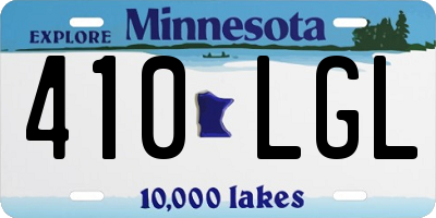 MN license plate 410LGL