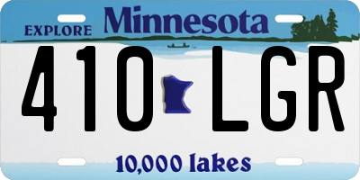 MN license plate 410LGR