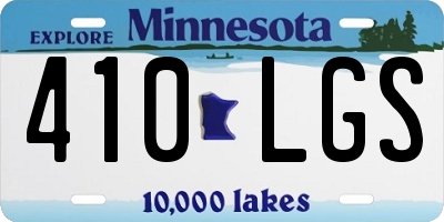 MN license plate 410LGS