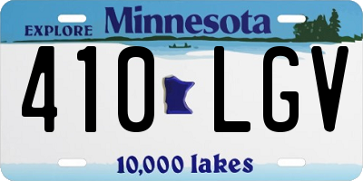 MN license plate 410LGV