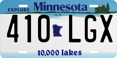 MN license plate 410LGX