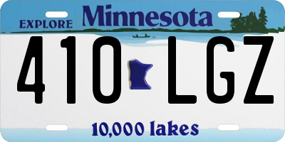 MN license plate 410LGZ