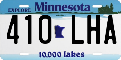 MN license plate 410LHA