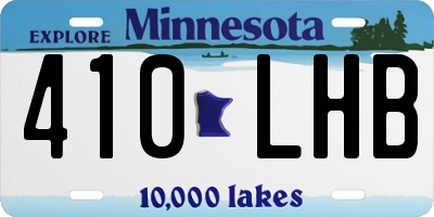 MN license plate 410LHB