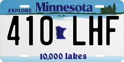 MN license plate 410LHF