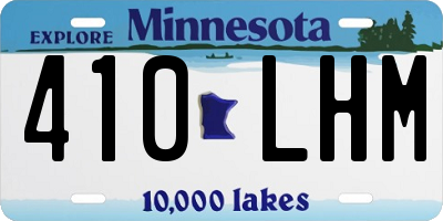 MN license plate 410LHM