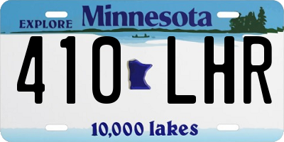 MN license plate 410LHR