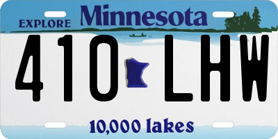 MN license plate 410LHW