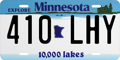 MN license plate 410LHY