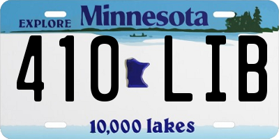 MN license plate 410LIB