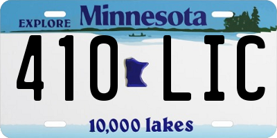 MN license plate 410LIC