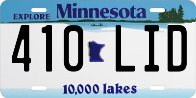 MN license plate 410LID