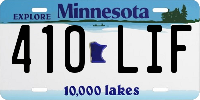 MN license plate 410LIF