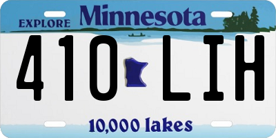 MN license plate 410LIH